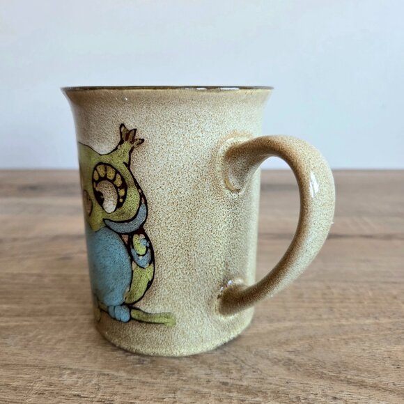 Vintage Pier One large mug with Owls mama and baby - Picture 4 of 6